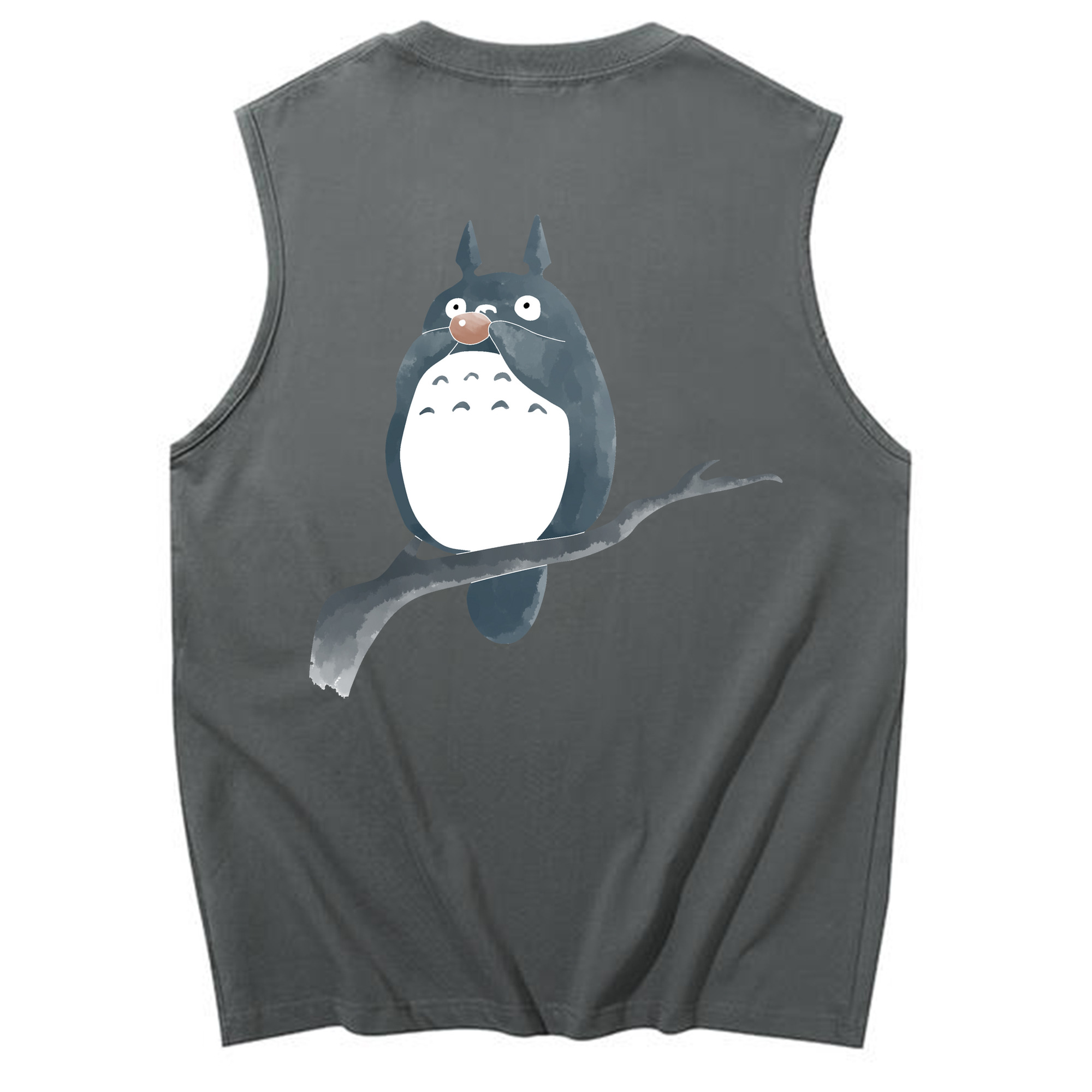 （画像用） となりのトトロ 草壁メイ 草壁サツキ My Neighbor Totoro Satsuki Kusakabe Mei Kusakabe コットン100％タンクトップ（背面プリント）
